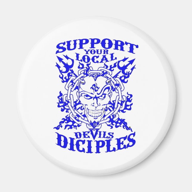 Djävulen Dicies MC - Support Magnet (Framsidan)