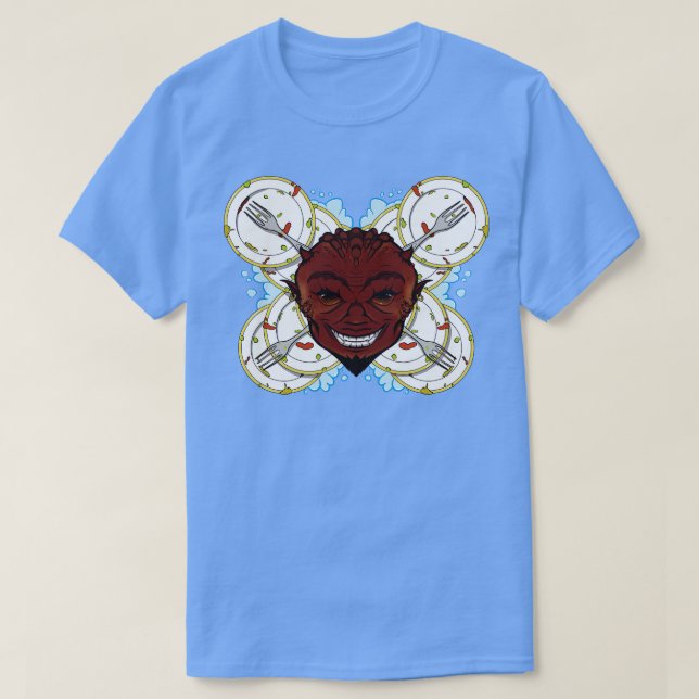 Djävulen Dishwasher ingen bildtext T Shirt (Design framsida)