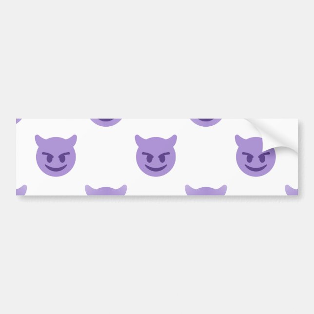 djävulen emoji bildekal (Framsidan)
