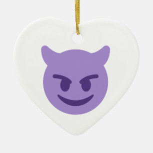 djävulen emoji julgransprydnad keramik