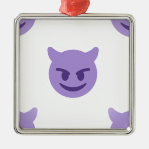 djävulen emoji julgransprydnad metall