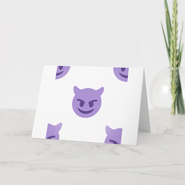 djävulen emoji kort (Framsida)