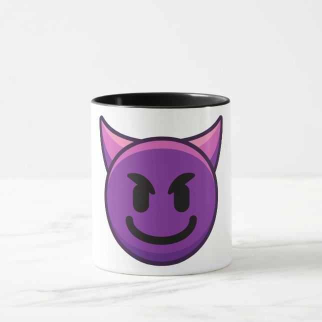 Djävulen Emoji Mönster Mugg (Center)