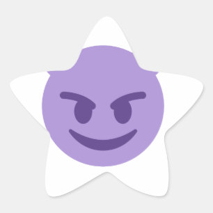 djävulen emoji stjärnformat klistermärke