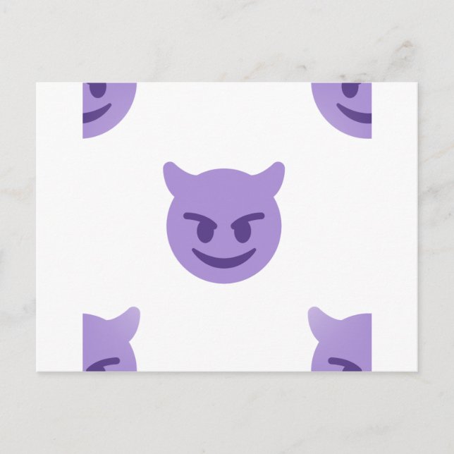 djävulen emoji vykort (Framsida)