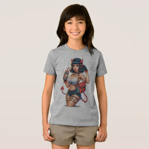 Djävulen Energy Girl Graphic Tee - Edgy Anime Stre