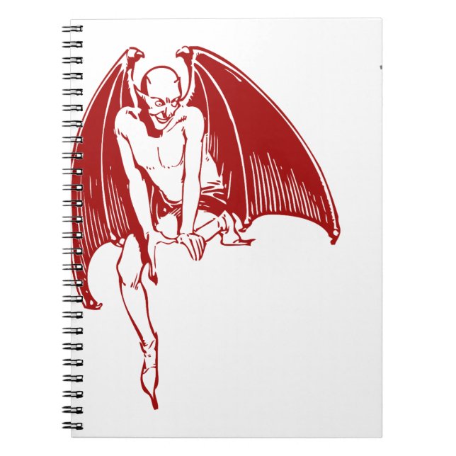 Djävulen Evil Demon Monster Vingar Gothic Anteckningsbok (Framsidan)