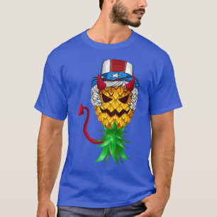 Djävulen farbror Sam Hat uppifrån och ned Pineappl T Shirt