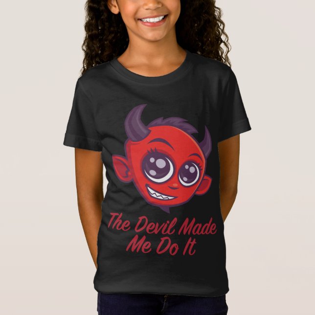 Djävulen fick mig att göra det t shirt (Framsida)