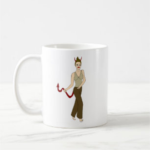 djävulen flicka kaffemugg
