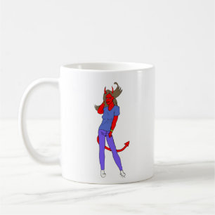 djävulen flicka kaffemugg