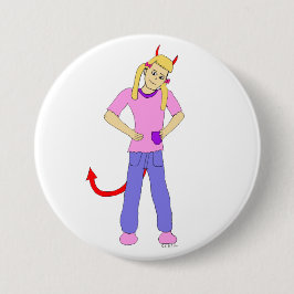 djävulen flicka knapp