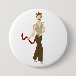 djävulen flicka knapp