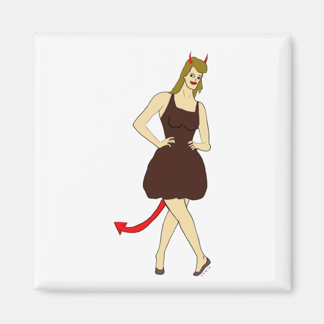 djävulen flicka magnet (Framsidan)