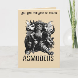 Djävulen förkroppsligad illustration Asmodeus Kort