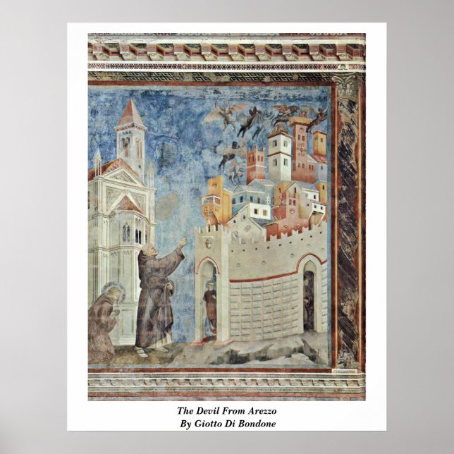 Djävulen från Arezzo av Giotto di Bondon Poster (Framsidan)