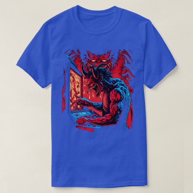 djävulen gamer t shirt (Design framsida)