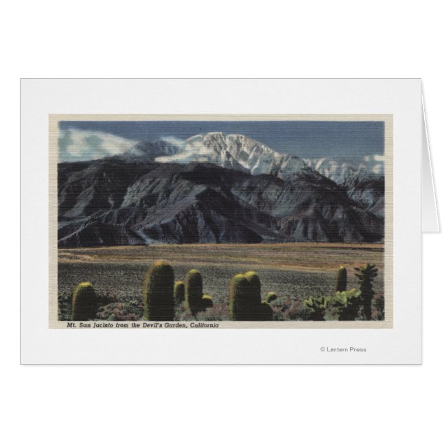 Djävulen Garden View of Mt. Jacinto # 2 Hälsningskort (Framsidan Horizontal)