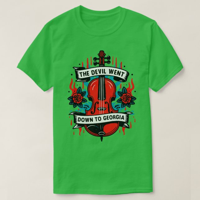 Djävulen gick ner till Georgia TShirt 1 T Shirt (Design framsida)
