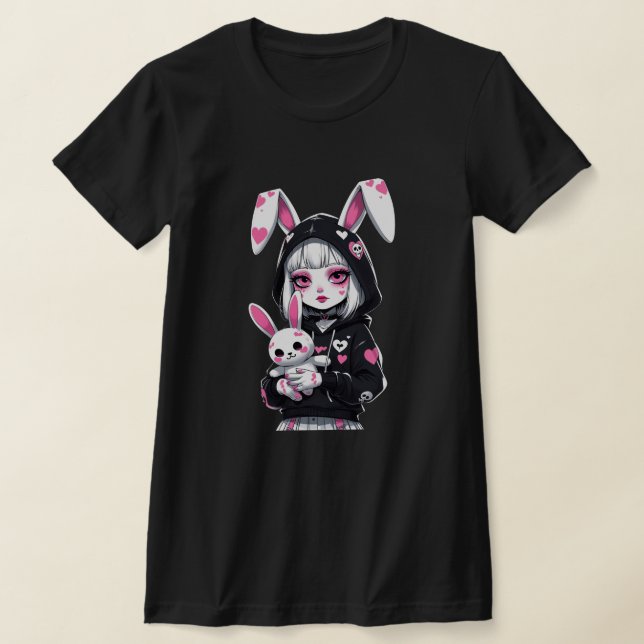 Djävulen Girl Halloween T-Shirt - Spooky Cute (Laydown)