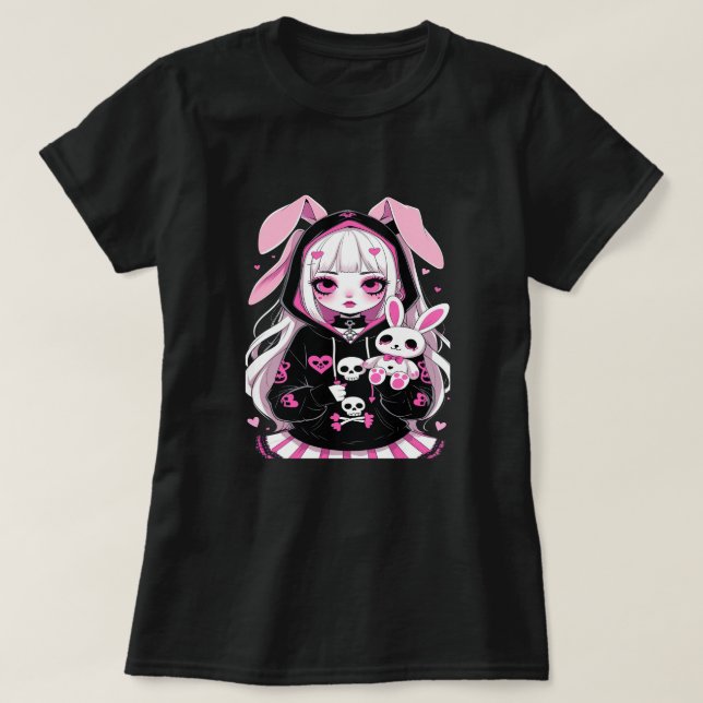 Djävulen Girl Halloween T-Shirt - Spooky Cute Cost (Design framsida)