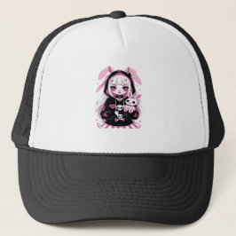 Djävulen Girl Halloween T-Shirt - Spooky Cute Cost Keps
