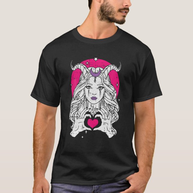 Djävulen Girl Lazy Halloween Costume Witch craft W T Shirt (Framsida)