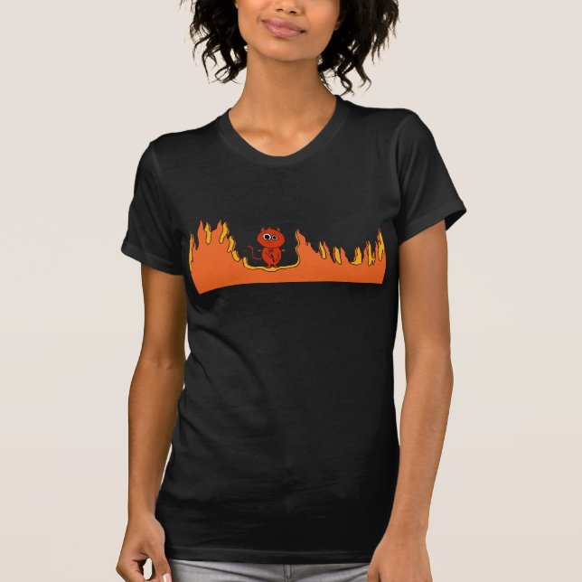 Djävulen gjorde mig att göra det! t-shirt (Framsida)