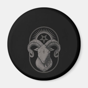 Djävulen Goat Pentagram Baphomet Satan Occult Sata Magnet