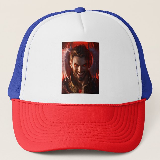 Djävulen Halo: Upptäck ditt spel med LED Winged Keps (Framsida)