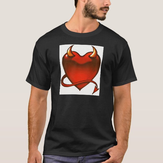 Djävulen Heart T-shirt (Framsida)