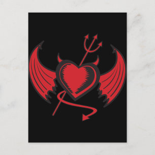 Djävulen Heart Vykort