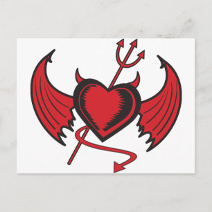 Djävulen Heart Vykort