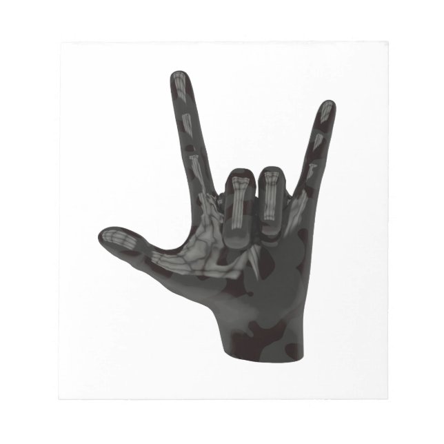 djävulen horns hand anteckningsblock (Framsida)