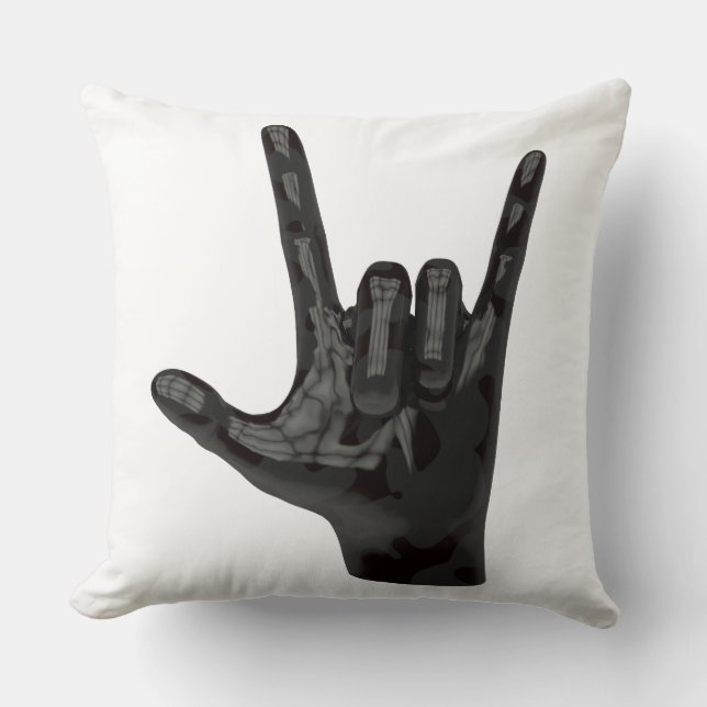 djävulen horns hand kudde (Framsida)