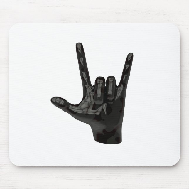 djävulen horns hand musmatta (Framsidan)