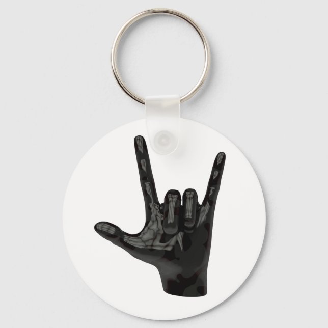 djävulen horns hand nyckelring (Framsida)