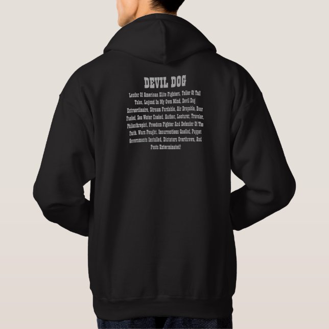 DJÄVULEN HUND HOODED PULLOVER SWEATSHIRT (Baksida)
