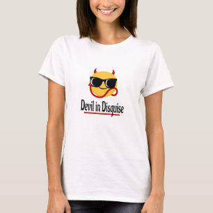djävulen i förtäckt Emoji Hett Trendig Funny T Shirt