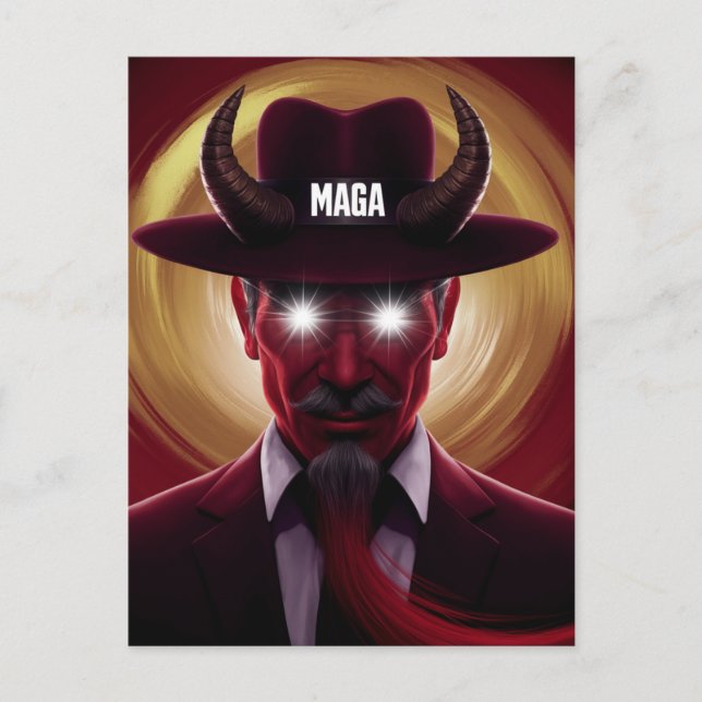 Djävulen i Red Hat Vykort (Framsida)