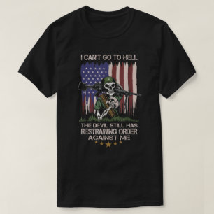 Djävulen kan inte gå till helvetet... t shirt