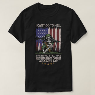 Djävulen kan inte gå till helvetet... t shirt