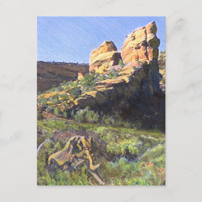 Djävulen Kitchen Färgpenna Teckning Vykort (Framsida)