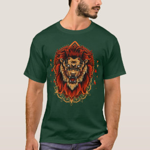 Djävulen Lejont med Arg Ansikte T Shirt