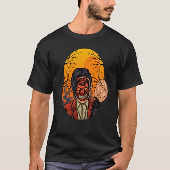 Djävulen-masken Evil Nyanah-demon med mänsklig mas T Shirt (Framsida)