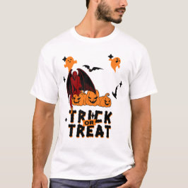 djävulen på pumpa bus eller godis t shirt