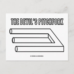Djävulen Pitchfork (optisk bild) Vykort