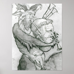 Djävulen Pluteringens chef som saxofon 1144 Poster