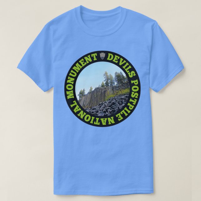 Djävulen Postpile National Monument Circle  T Shirt (Design framsida)