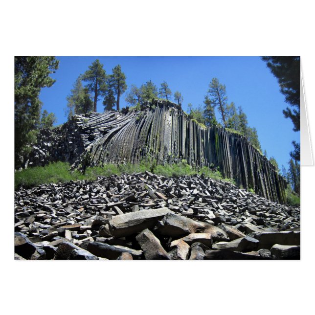 Djävulen Postpile - Sierra Hälsningskort (Framsidan Horizontal)